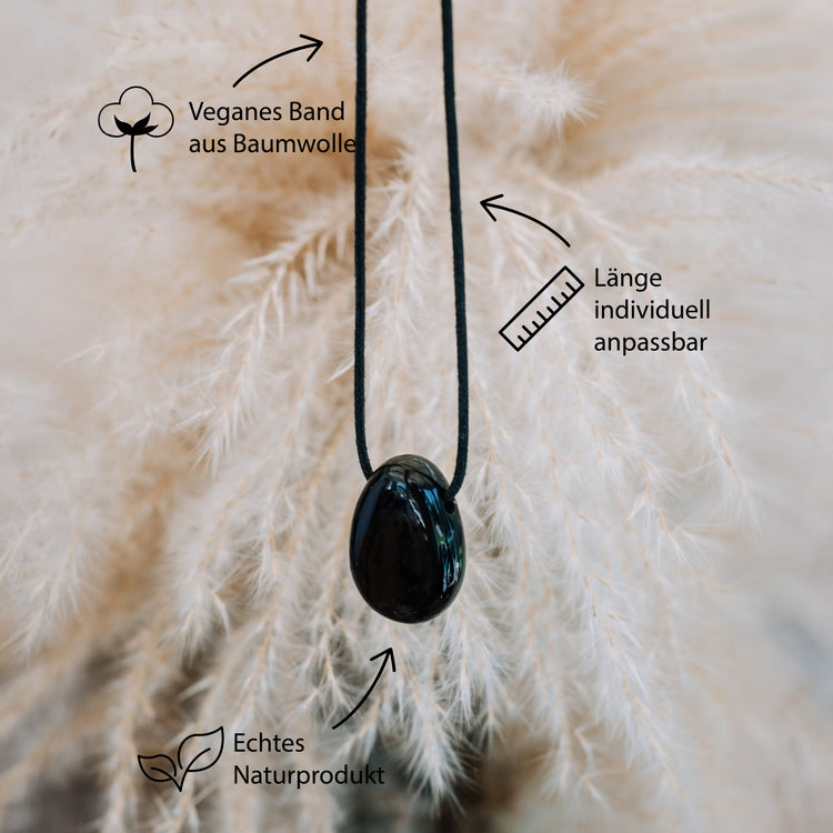Turmalin, schwarz (Schörl) Tropfenanhänger