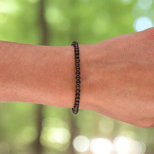 Bronzit Mini-Kugelarmband | 4 mm