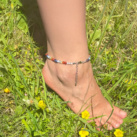 Chakra Fußkettchen | 4 mm