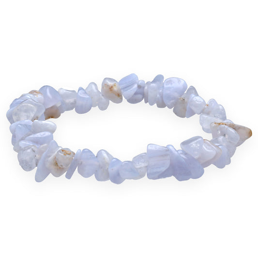 Chalcedon, blau Splitterarmband