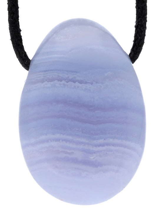 Chalcedon, blau Tropfenanhänger