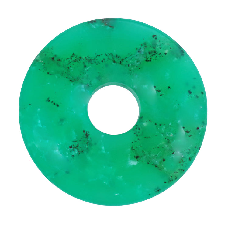 Chrysopras Donut | 30 mm Anhänger