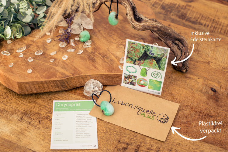 Chrysopras Tropfenanhänger