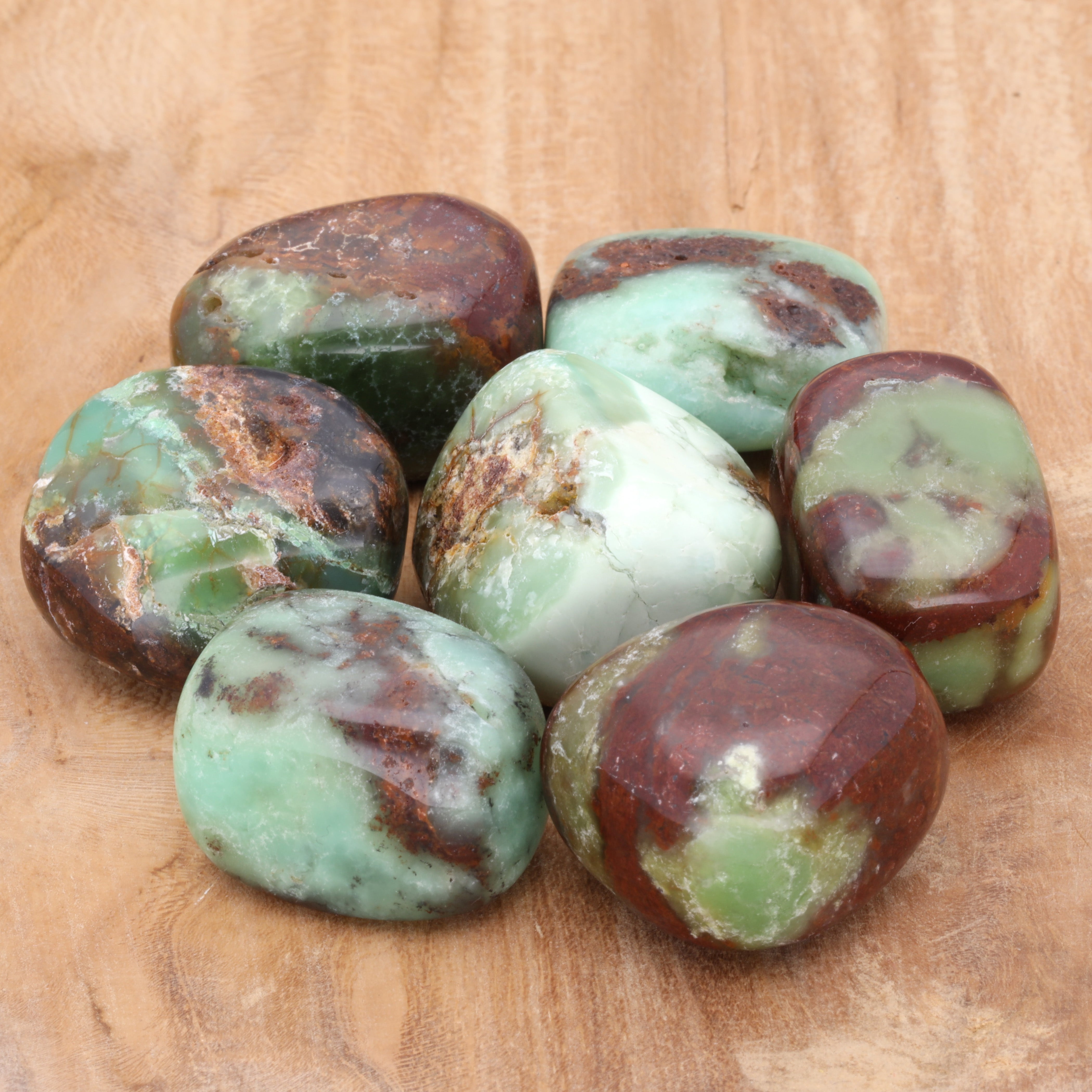 Chrysopras Trommelsteine XL – 20-40 Mm Größe, AA-Qualität Aus Brasilien, Schönes Apfelgrün