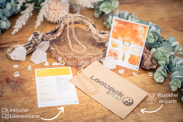 Citrin | Ø 4mm mit 925er Silber Verschluss | 45cm