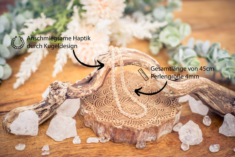 Citrin | Ø 4mm mit 925er Silber Verschluss | 45cm