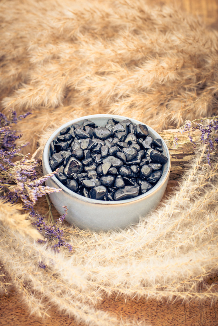 Turmalin, schwarz (Schörl) Mini-Trommelsteine