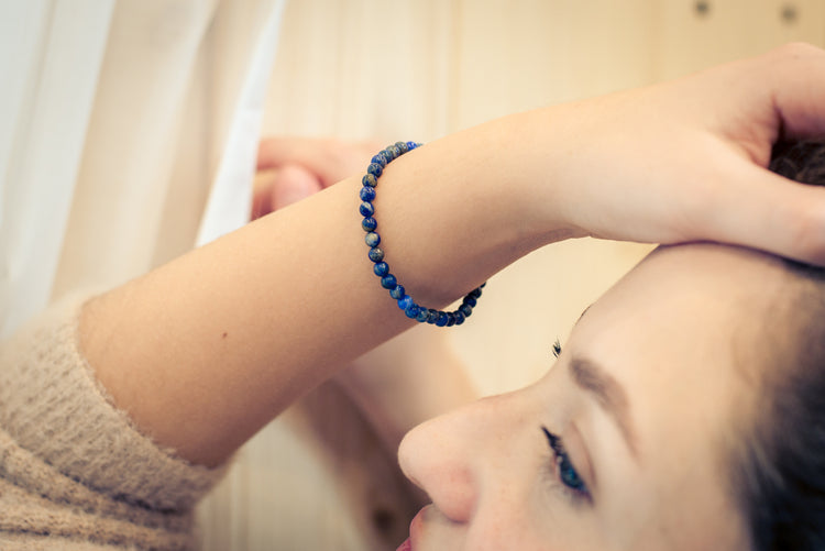 Lapislazuli Mini-Kugelarmband | 4 mm