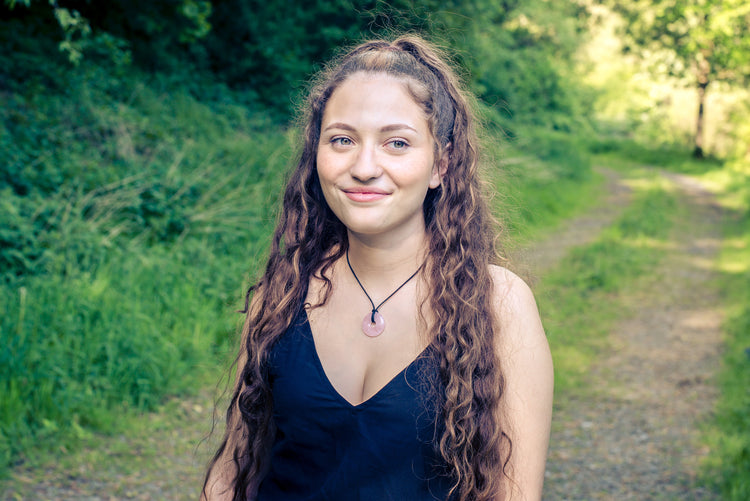 Rosenquarz Donut | 30 mm Anhänger + Baumwollband