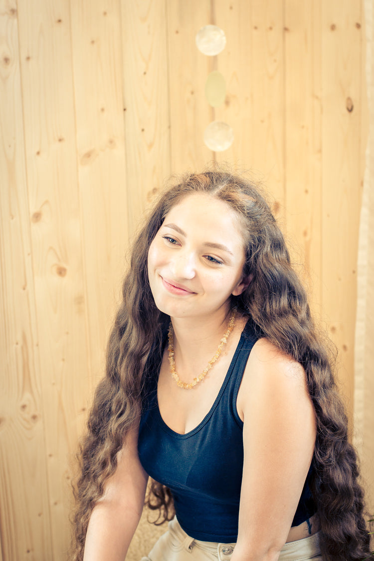 Citrin Splitterkette | 45 cm