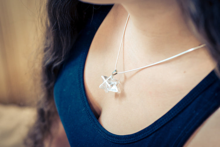 Rock crystal Merkaba pendant