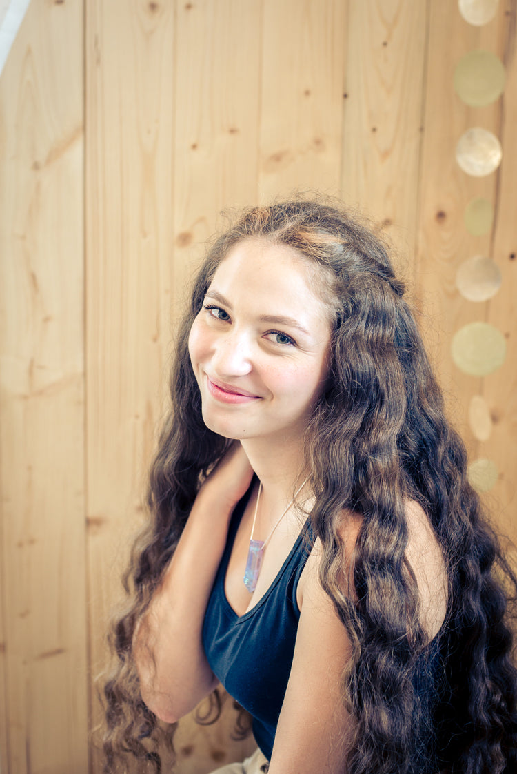 Rock Crystal Angel Aura Point | Pendant with Cotton Cord