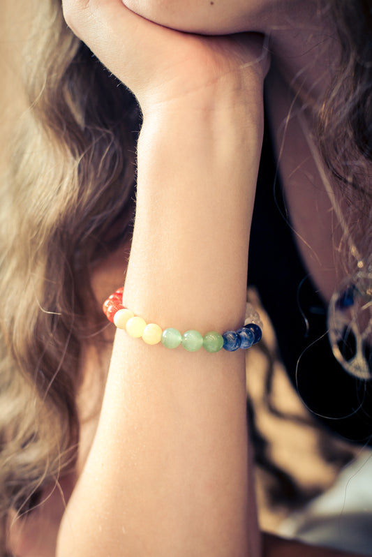 Chakra Kugelarmband | 8 mm
