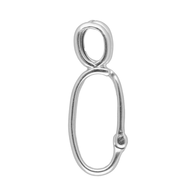 Donut Holder | Hinge Clip | For 30/40 mm Donut Pendants | silver