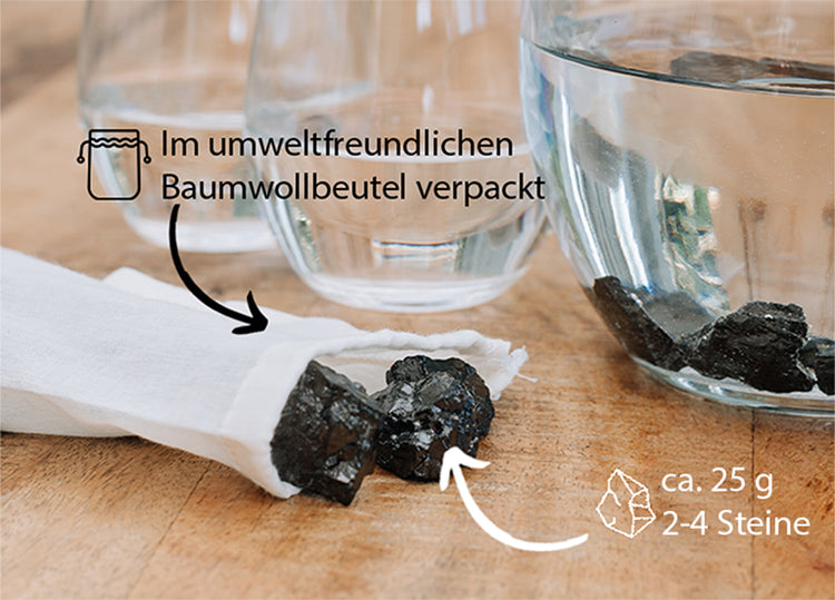 Edelschungit Wassersteine | 2-4 Steine | 25g