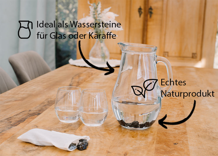 Edelschungit Wassersteine | 2-4 Steine | 25g