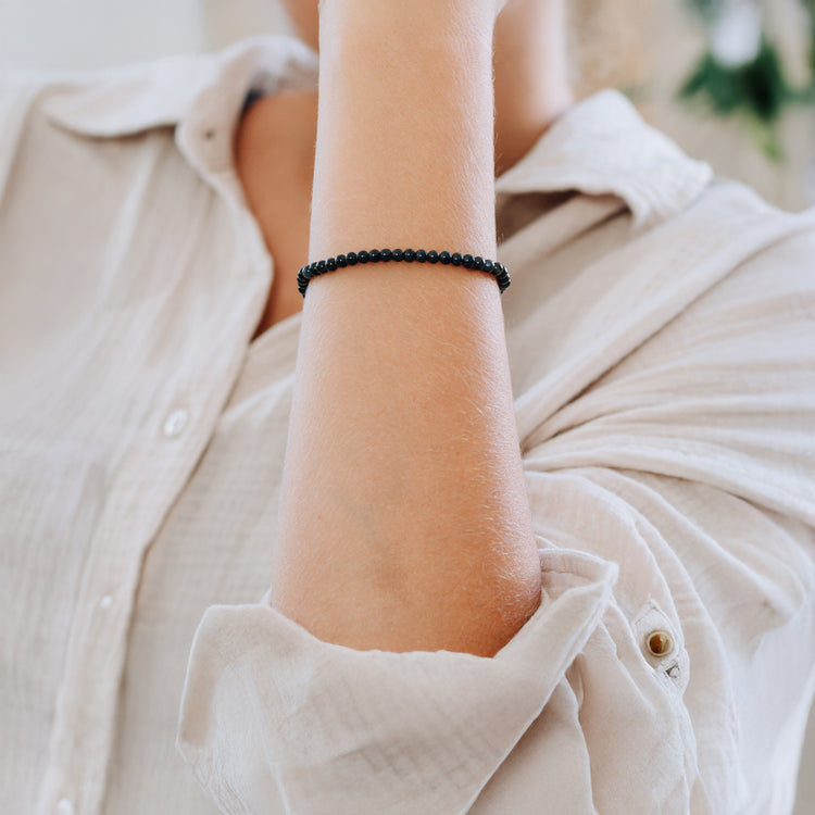 Falkenauge Mini-Kugelarmband | 4 mm