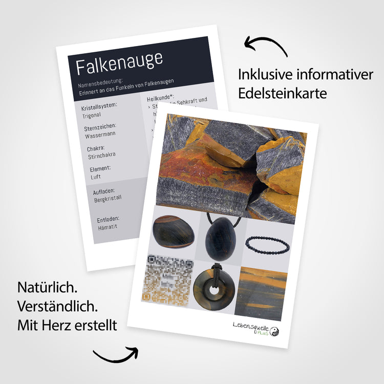 Pietra burattata di occhio di falco