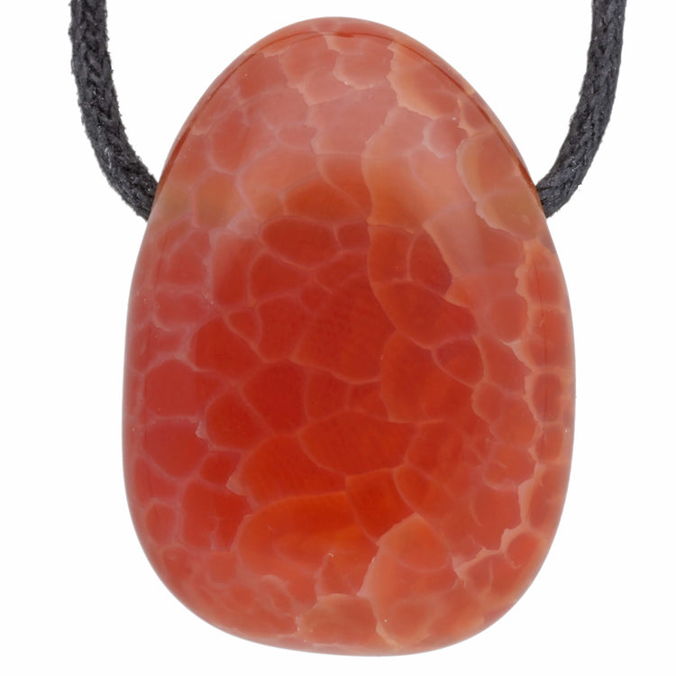 Pendentif goutte en agate de feu