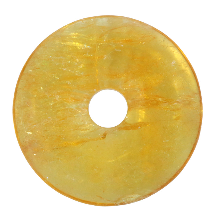 Fluorit, gelb Donut | 30 mm Anhänger