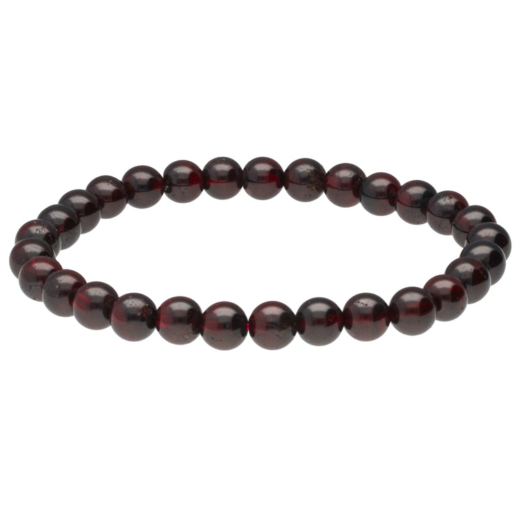 Pulsera de bolas de granate | 6 mm