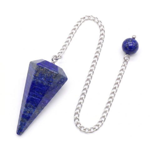 Lapislazuli Pendel, geschliffen facettiert