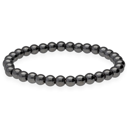 Hämatit (magnetisch) Kugelarmband | 6 mm