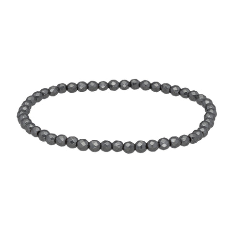 Hämatit | facettiertes Armband | 4 mm