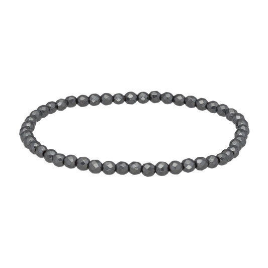 Hämatit | facettiertes Armband | 4 mm