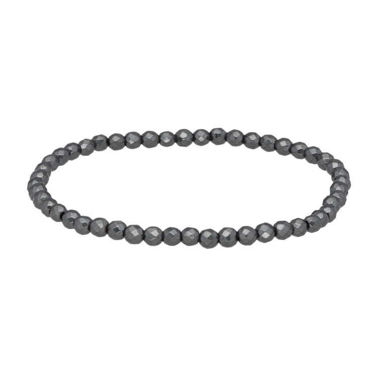 Hämatit | facettiertes Armband | 4 mm