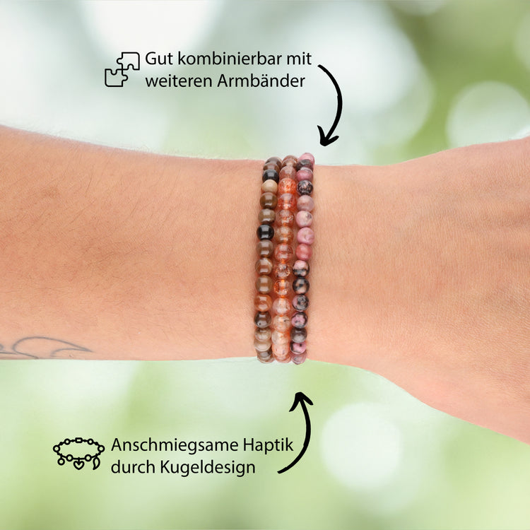 Sonnenstein Mini-Kugelarmband | 4 mm