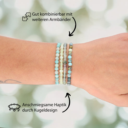 Fluorit Mini-Kugelarmband | 4 mm