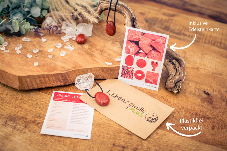 Jaspis, rot Tropfenanhänger