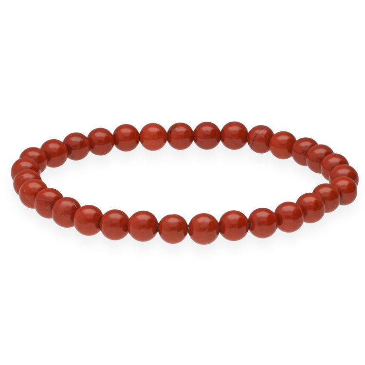 Jaspis, rot Kugelarmband | 6 mm