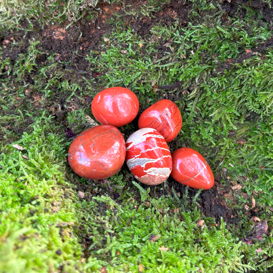 Jaspis, rot Trommelstein