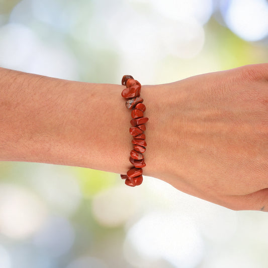 Jaspis, rot Splitterarmband