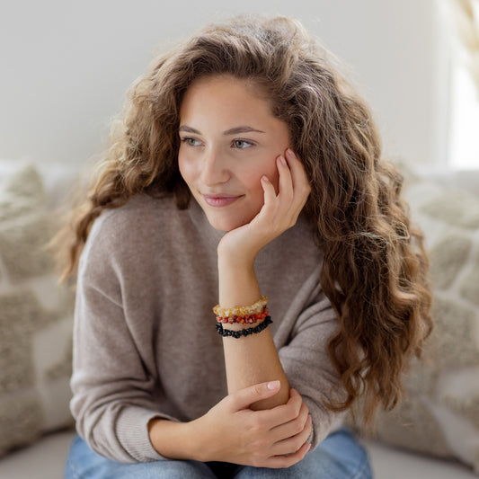 Jaspis, rot Splitterarmband