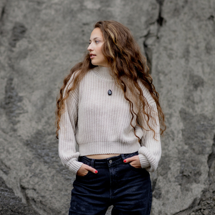 Turmalin, schwarz (Schörl) Tropfenanhänger