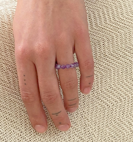 Amethyst | elastischer Kugelring