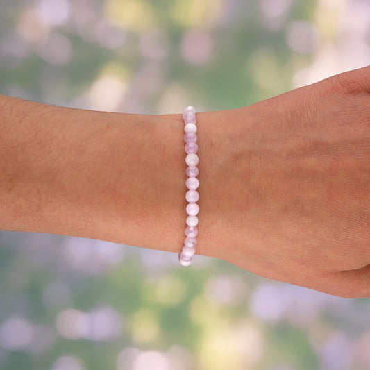 Kunzit Mini-Kugelarmband | 4 mm