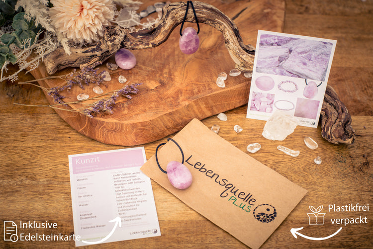 Kunzit Tropfenanhänger