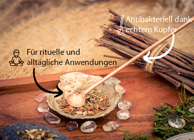 Räucherbesteck Kupferlöffel 13 cm