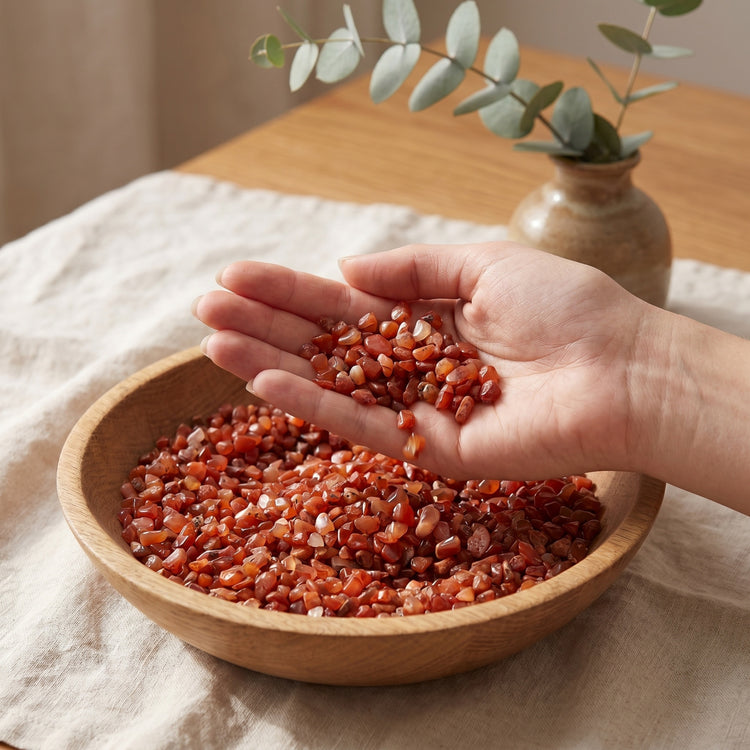 Karneol Mini-Trommelsteine – lifestyle-anwendung