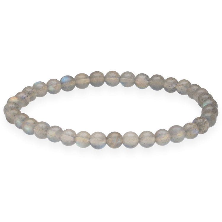 Braccialetto di sfere in Labradorite | 6 mm