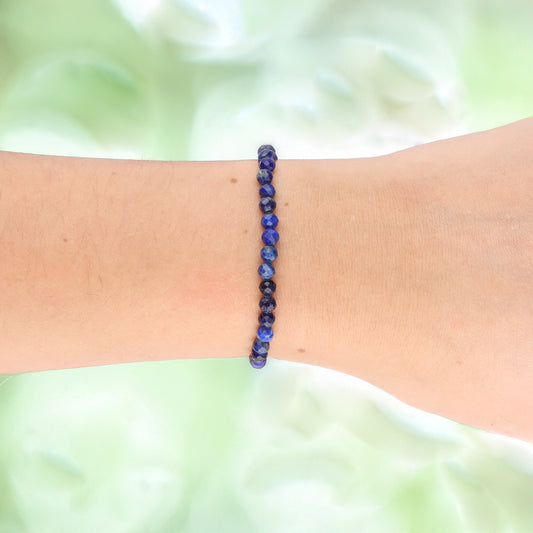 Lapislazuli | facettiertes Armband | 4 mm