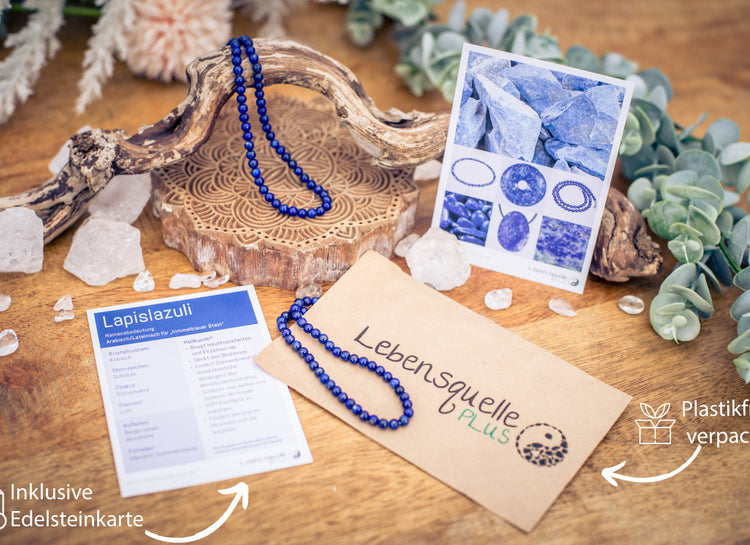 Lapislazuli Kugelkette | Ø 6 mm mit Verschluss | 45 cm