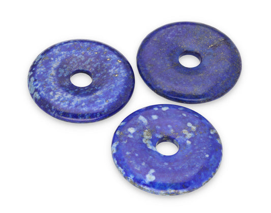 Lapislazuli Donut | 40 mm Anhänger + Baumwollband