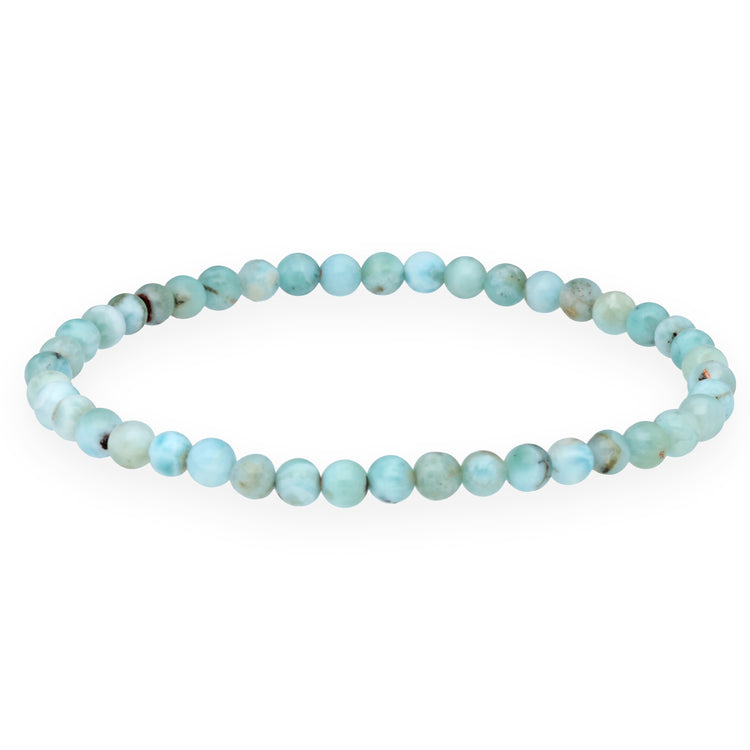 Larimar Mini-Kugelarmband | 4 mm