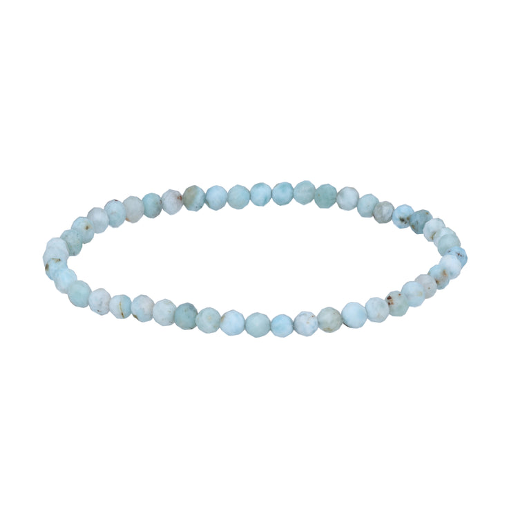Larimar | bracelet facetté | 4 mm