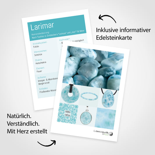 Larimar Tropfenanhänger B-Qualität